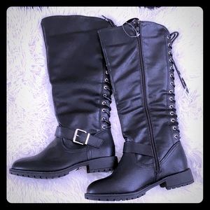 Black Lace Up Combat Boots